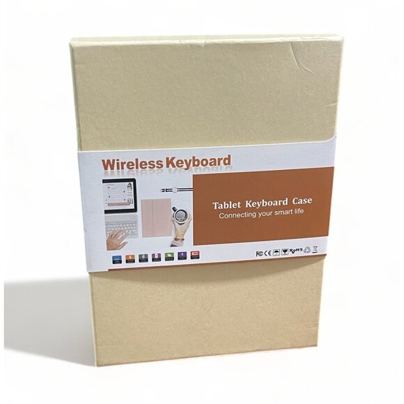 Keyboard Case for Apple iPad 2022 10.9, Wireless, USB Charging Cable, New - Picture 1 of 8